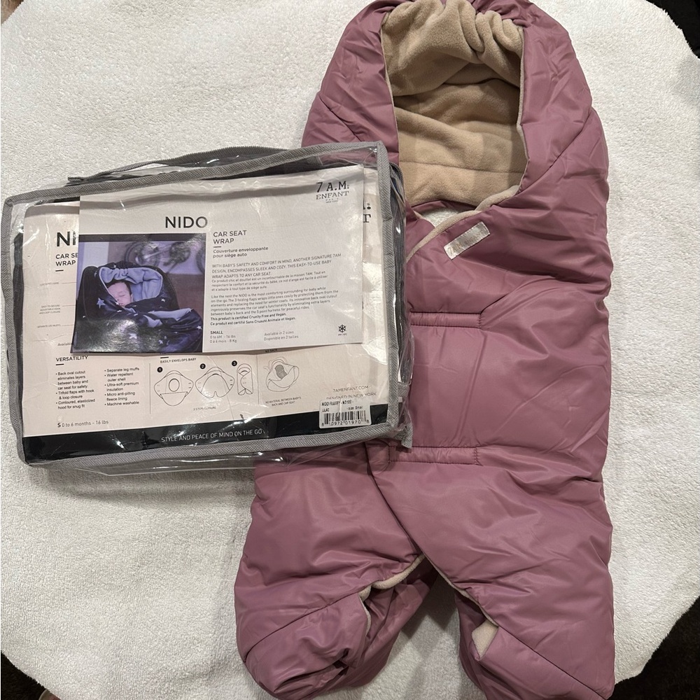 7 A.M. Enfant Nido Car Seat Cover - Pink